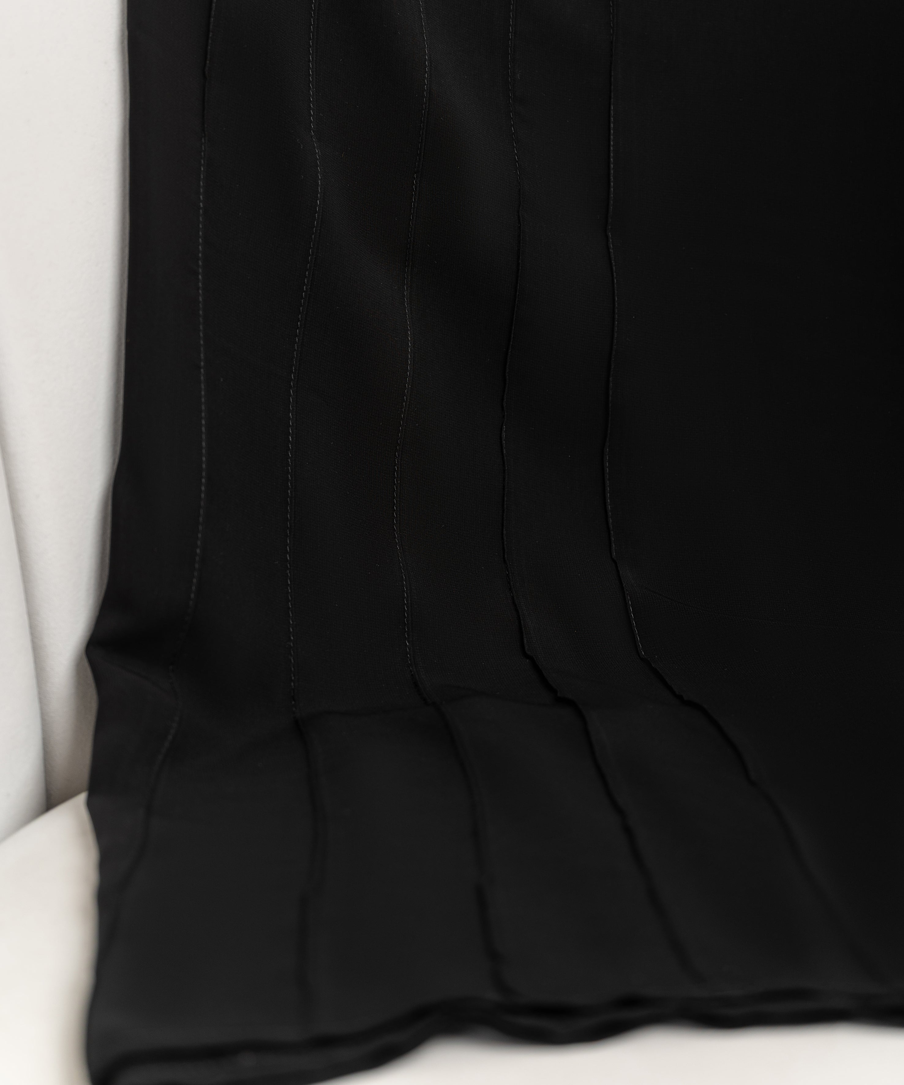 Rectangular Hijab with Fine Vertical Pleats