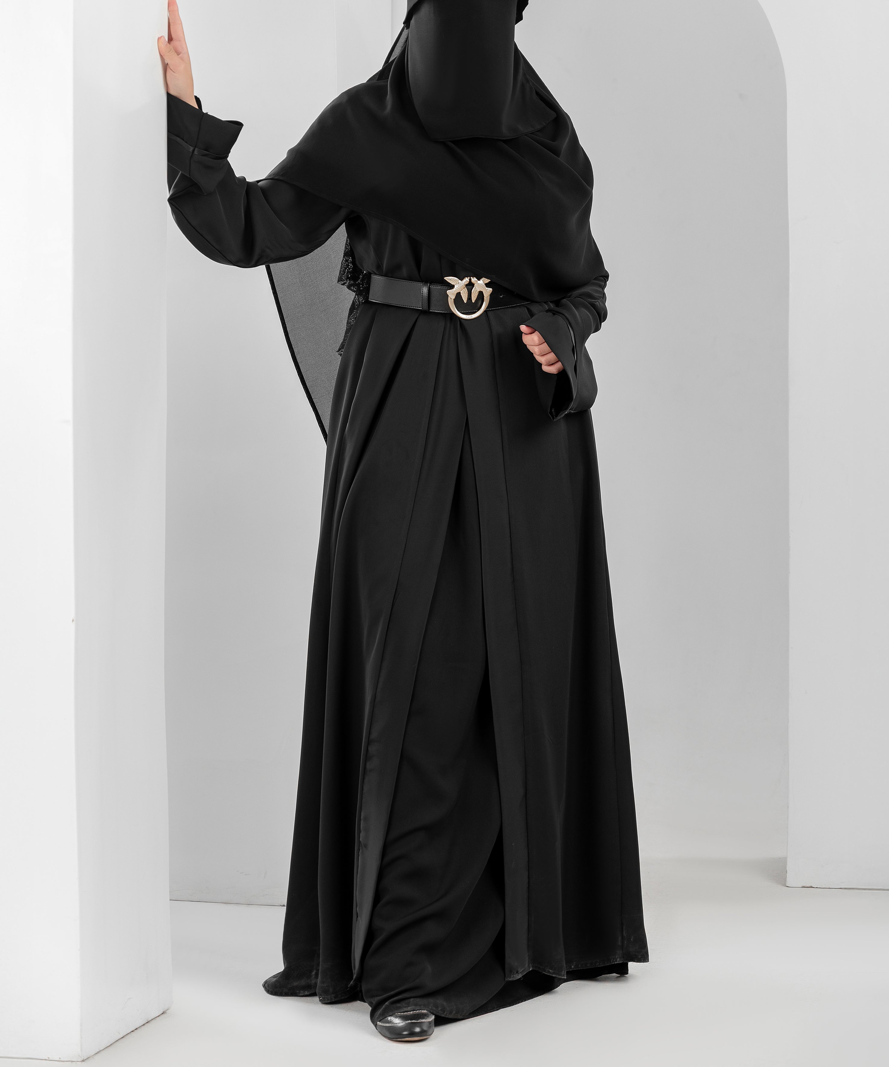 Open Silk Abaya