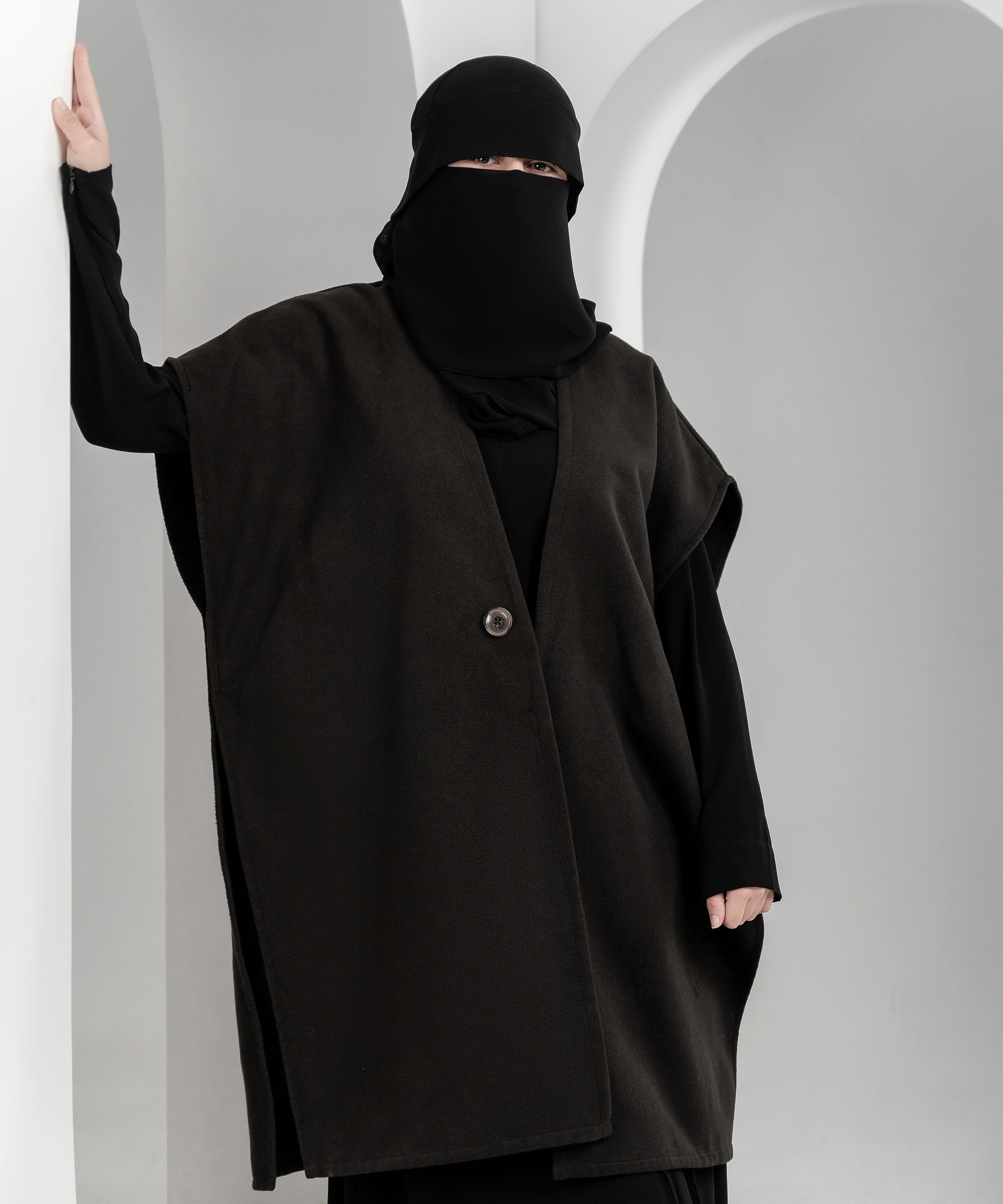 Black Buttoned Cardigan Jacket