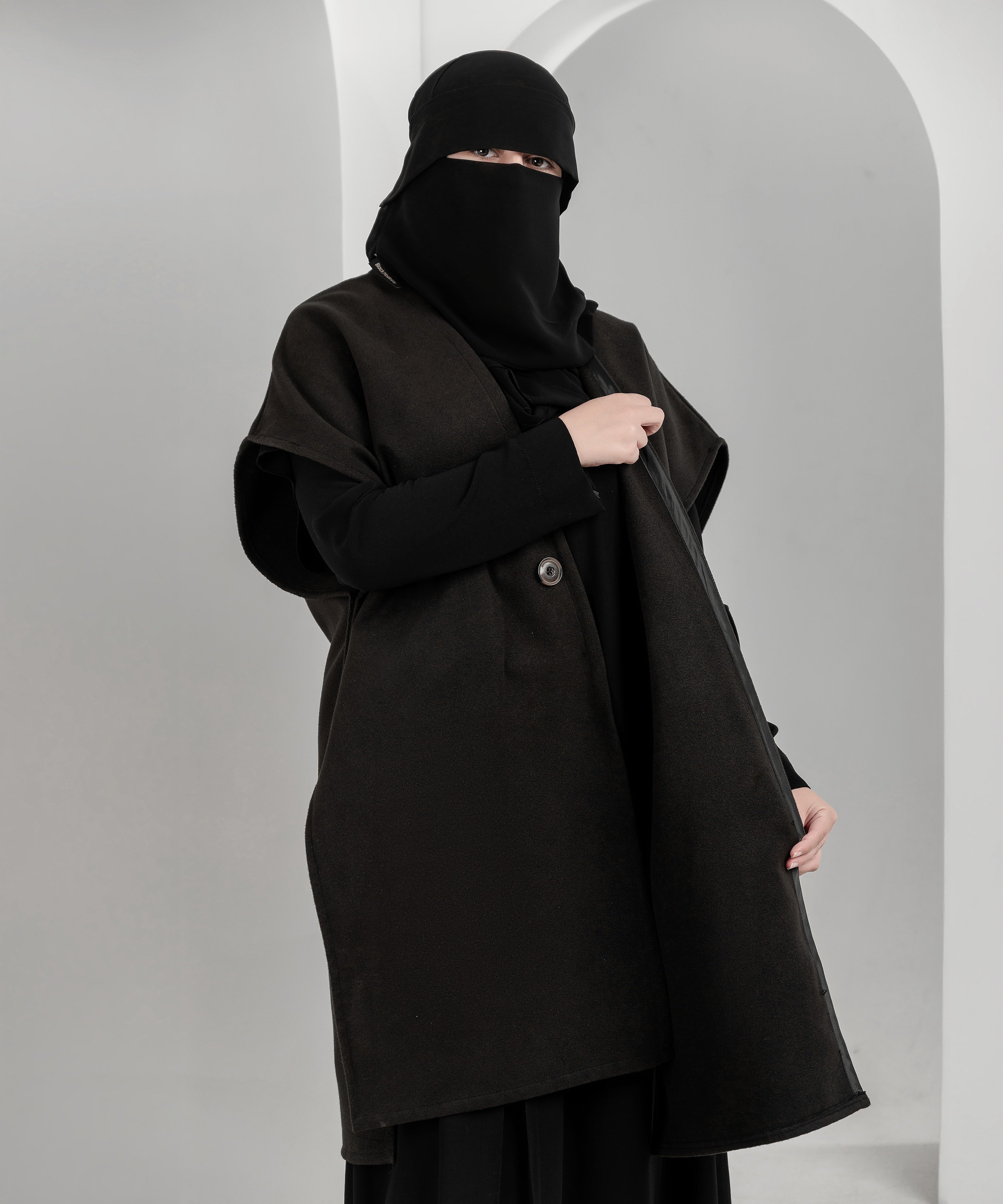 Black Buttoned Cardigan Jacket