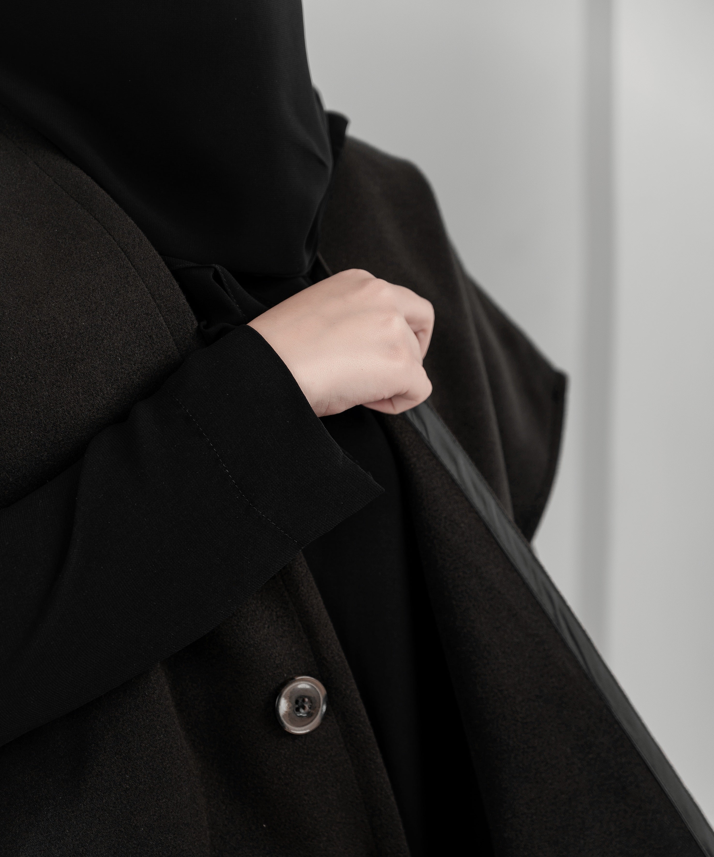 Black Buttoned Cardigan Jacket