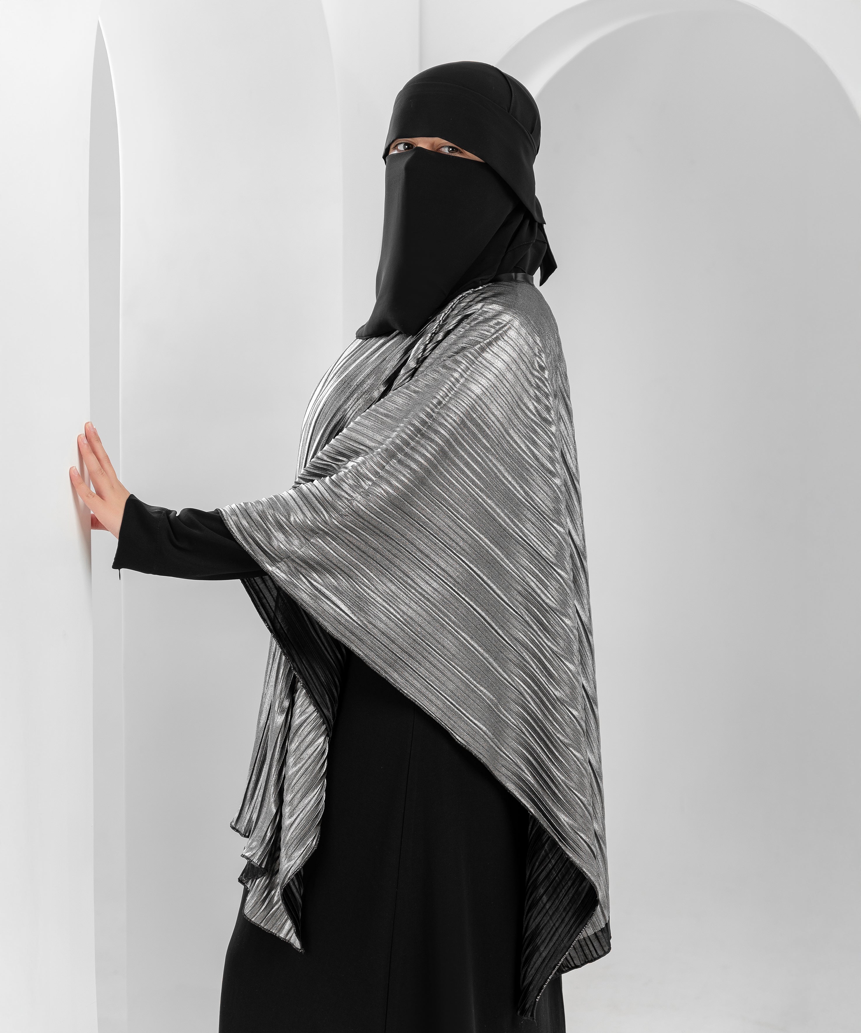 Pleated Shoulder Cape
