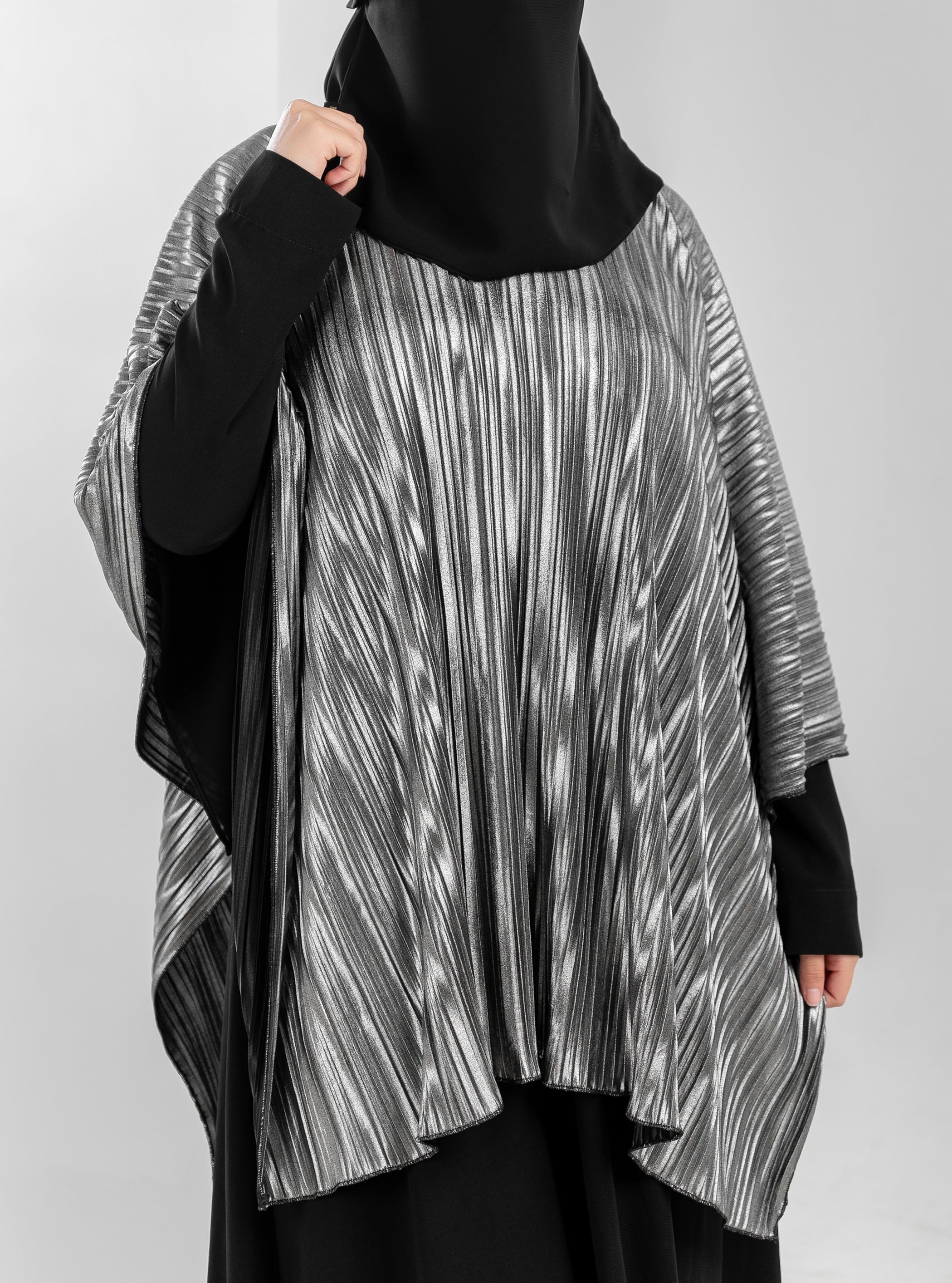 Pleated Shoulder Cape