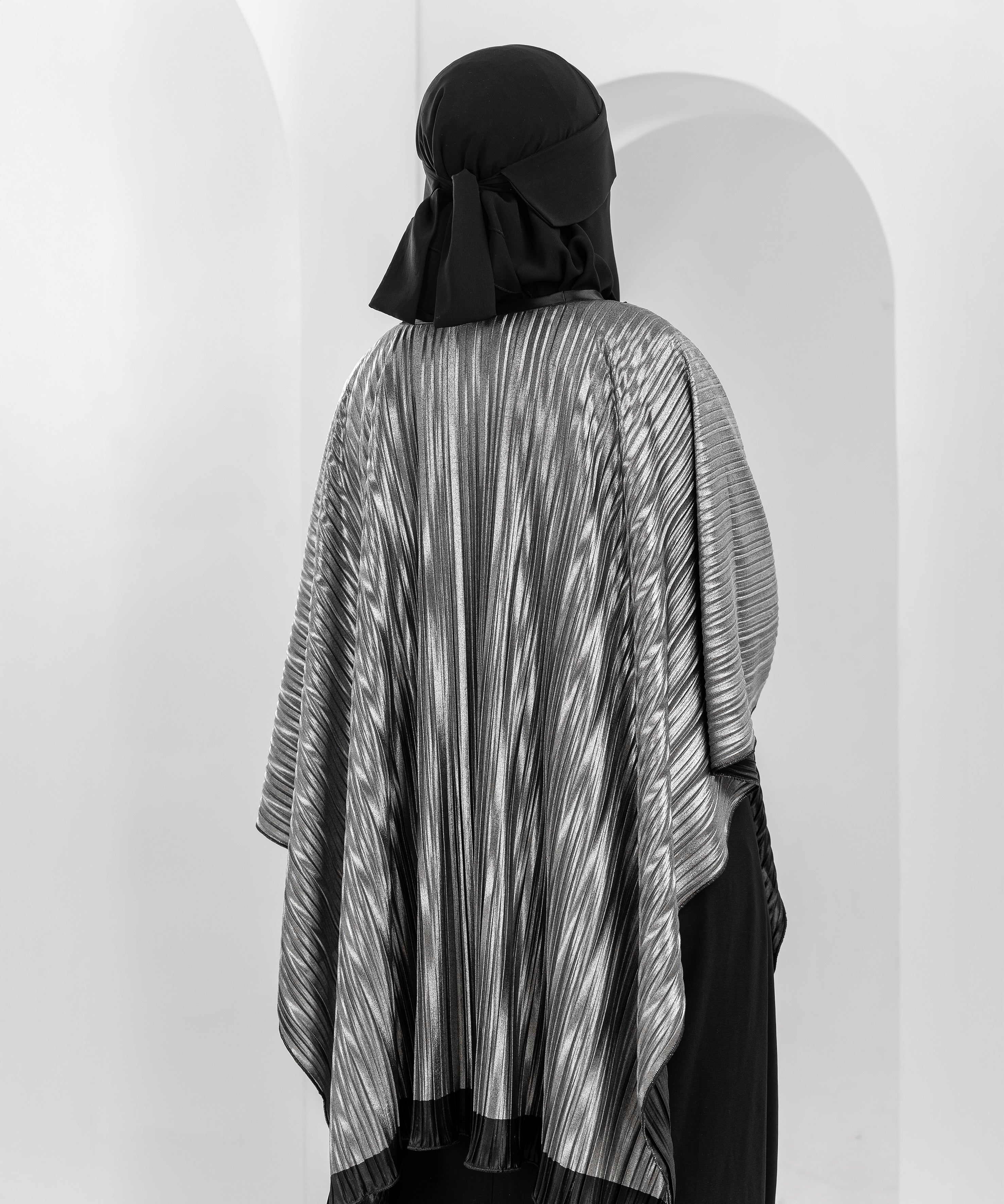 Pleated Shoulder Cape
