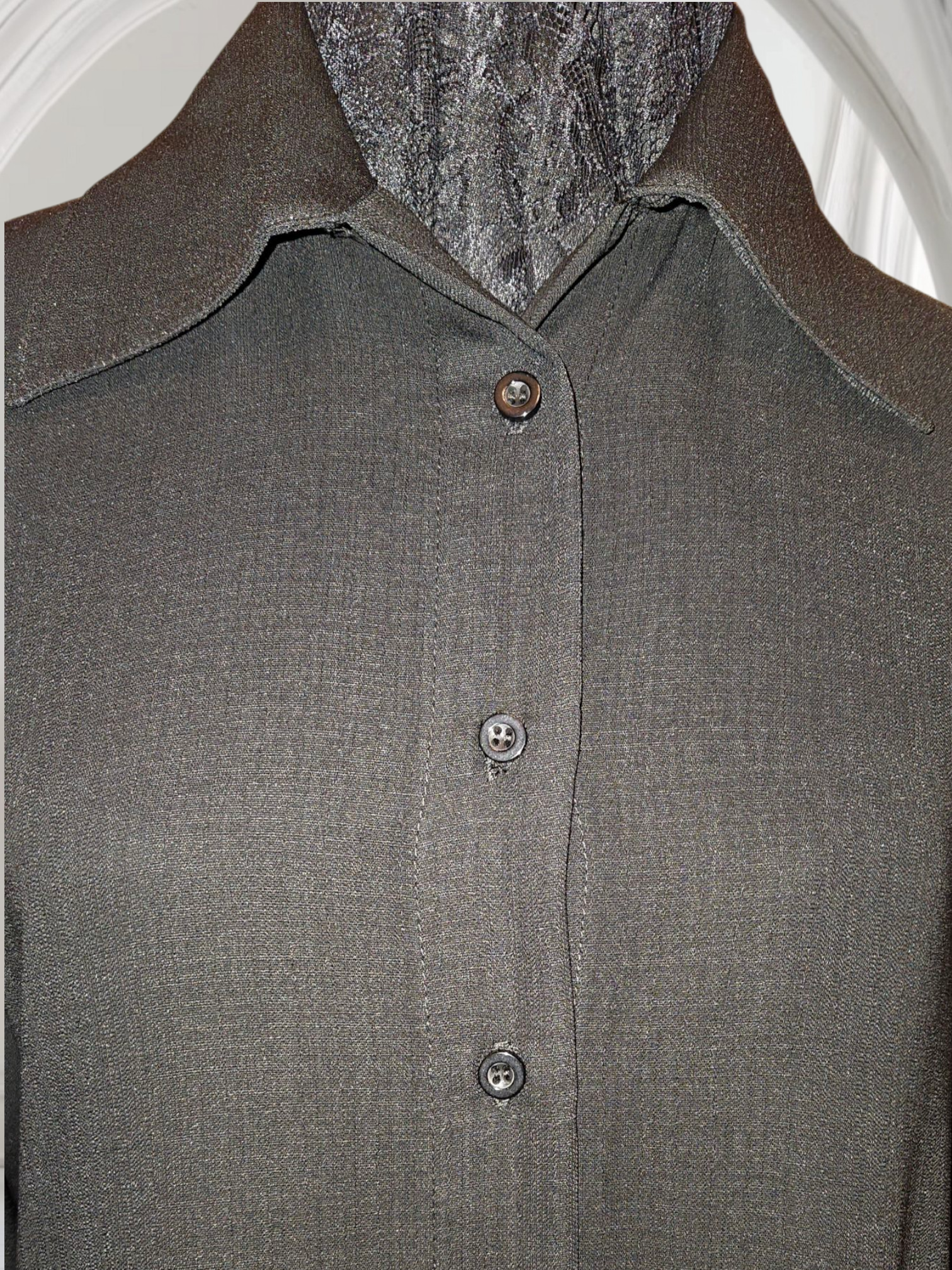 Charcoal Elegance Linen Abaya