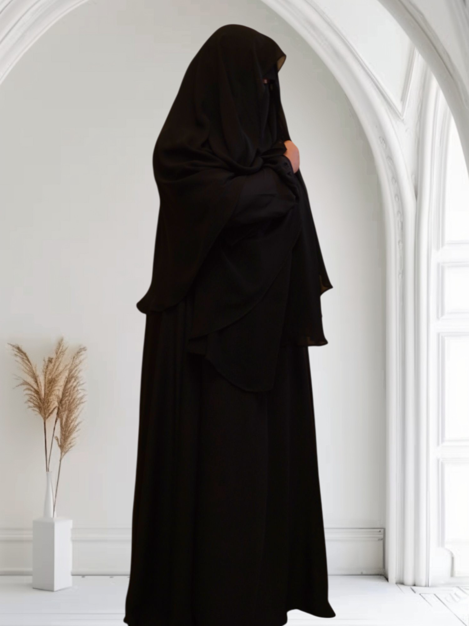 Two-Layer Ghashwa – Full Coverage with a Touch of Elegance