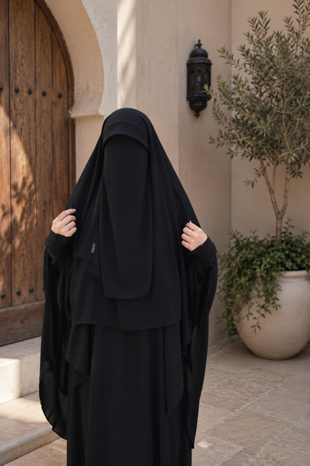 🖤 Chiffon Khimar Bonnet