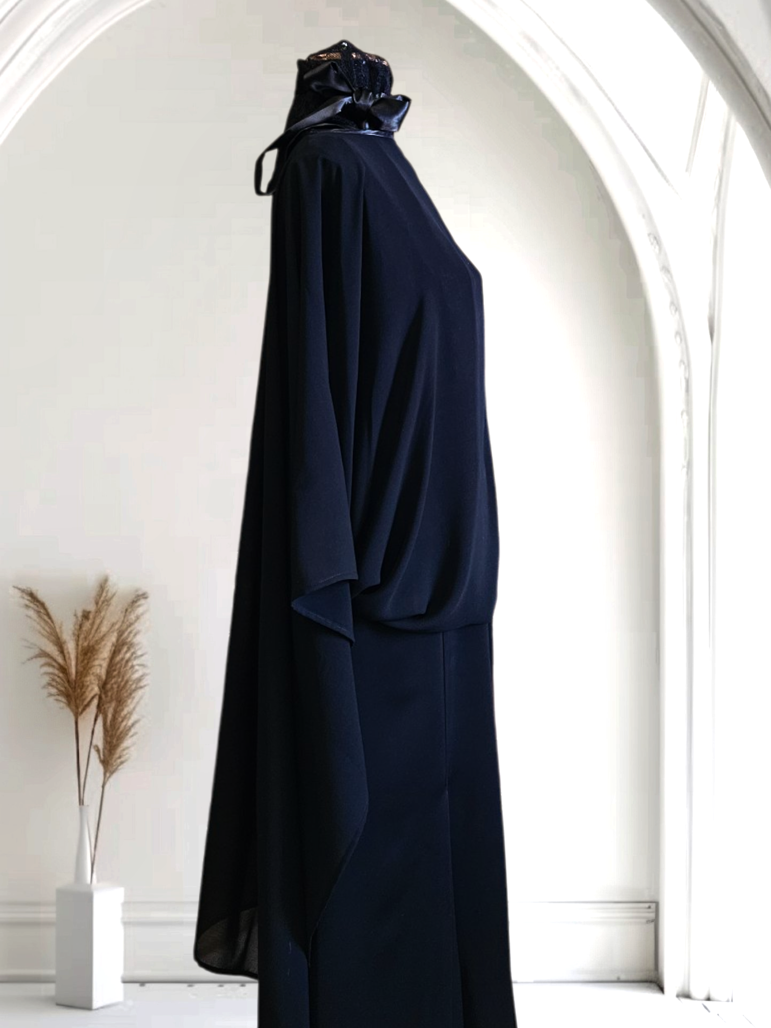 Silky Chiffon Shoulder Cape
