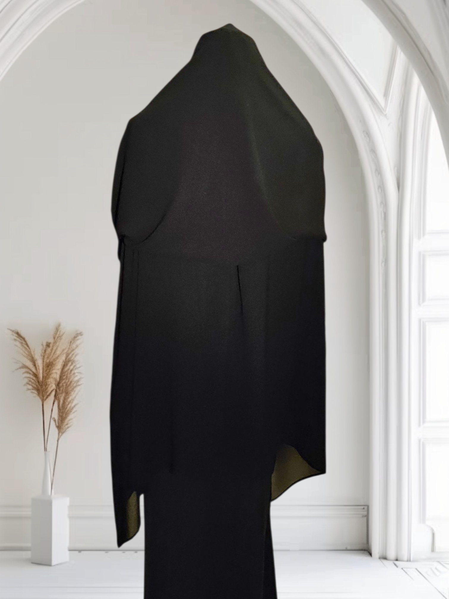 Shoulder Cape in Chiffon with Attached Scarf