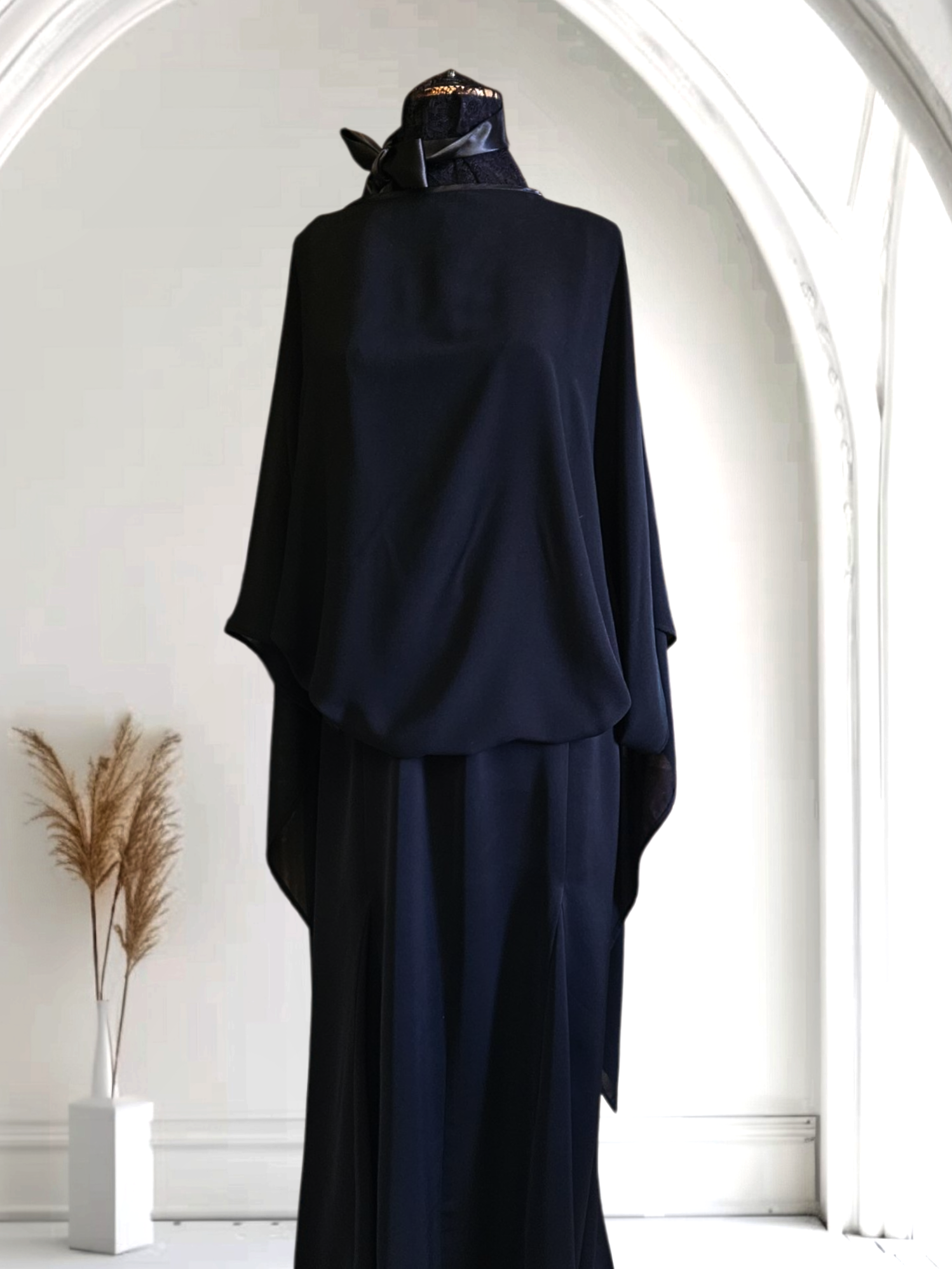 Silky Chiffon Shoulder Cape