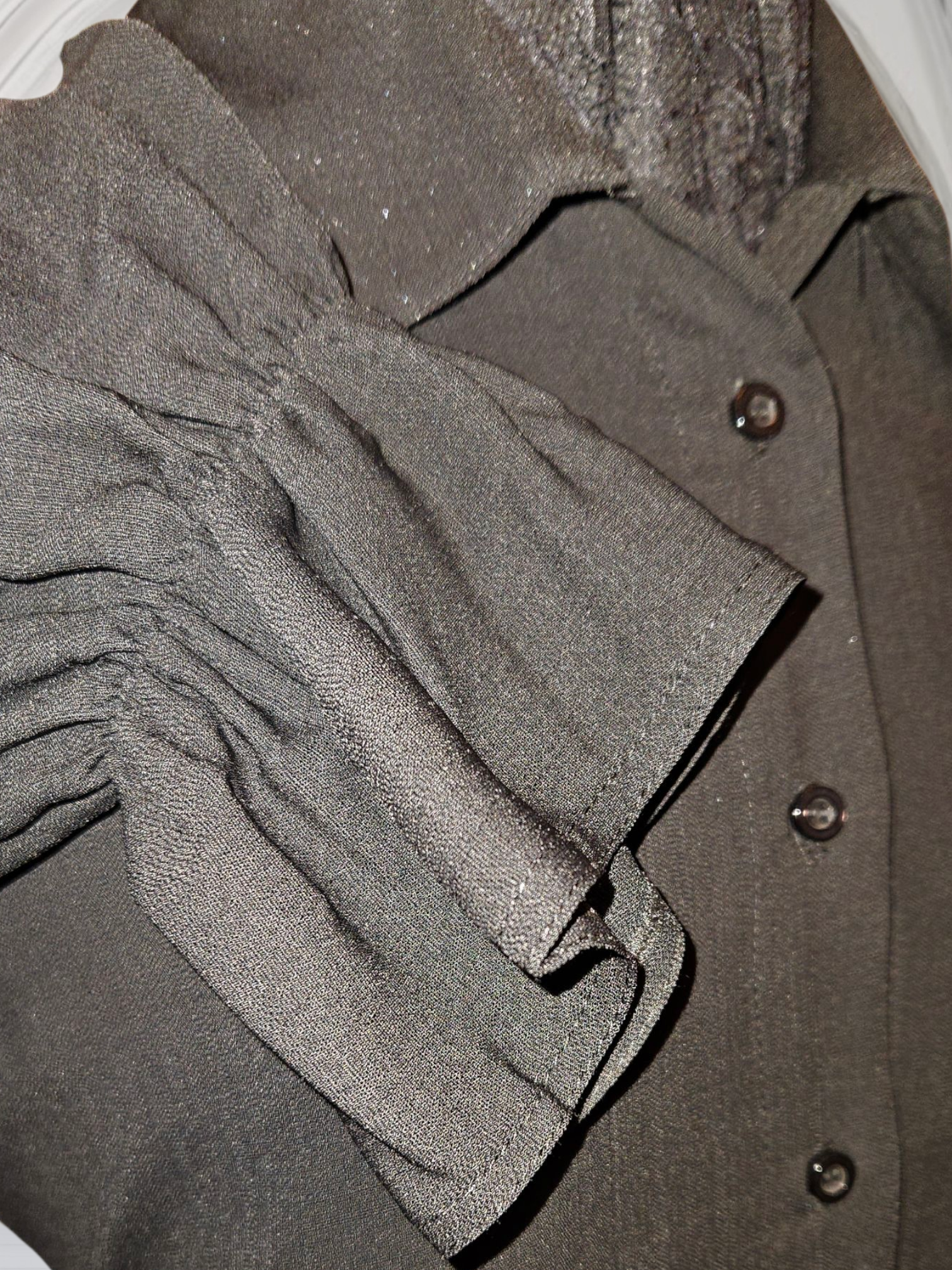 Charcoal Elegance Linen Abaya