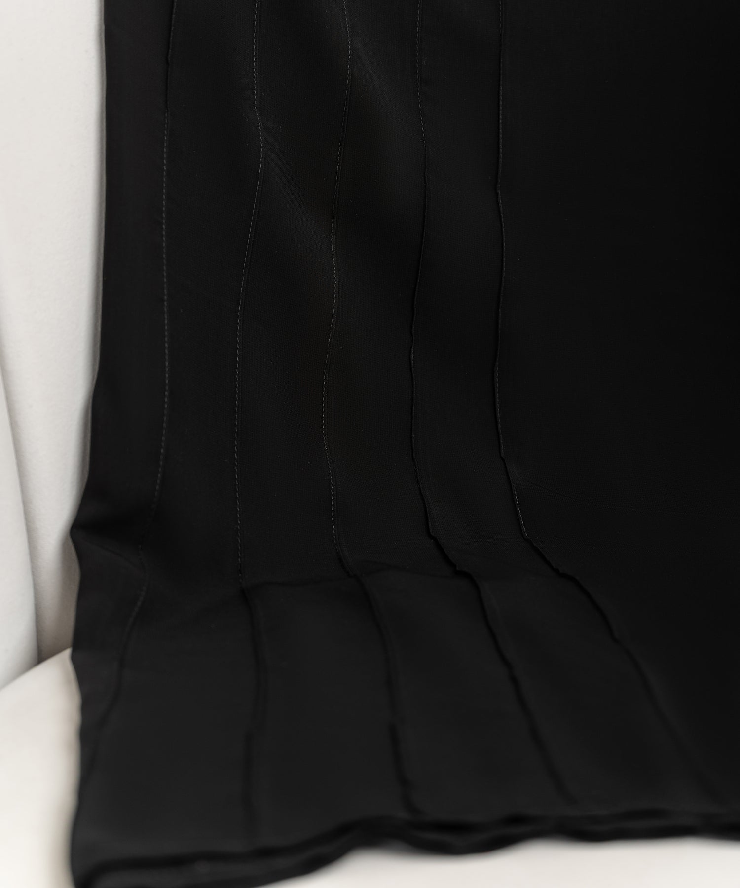 Rectangular Hijab with Fine Vertical Pleats