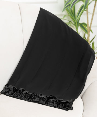 Rectangular Hijab with Velvet Edge