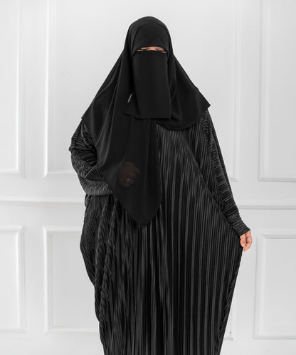Pleated Shoulder Abaya