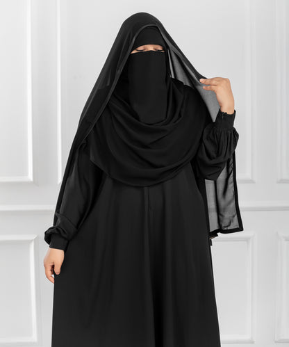 Lightweight Imported Silk Abaya – Wide Fit with Elegant Flow