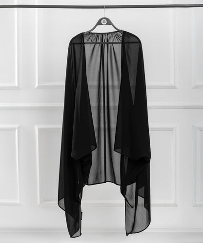 Cardigan Chiffon with Back Ruffle Design