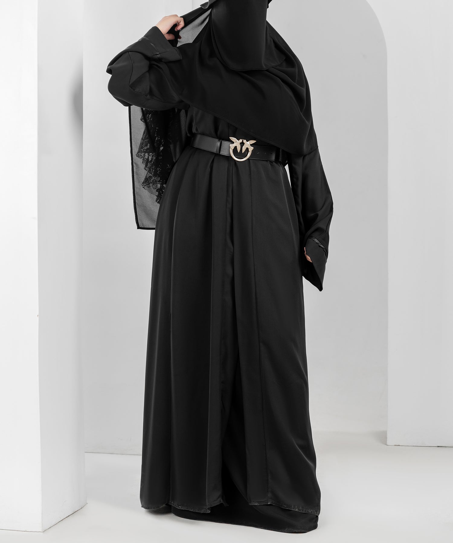 Open Silk Abaya