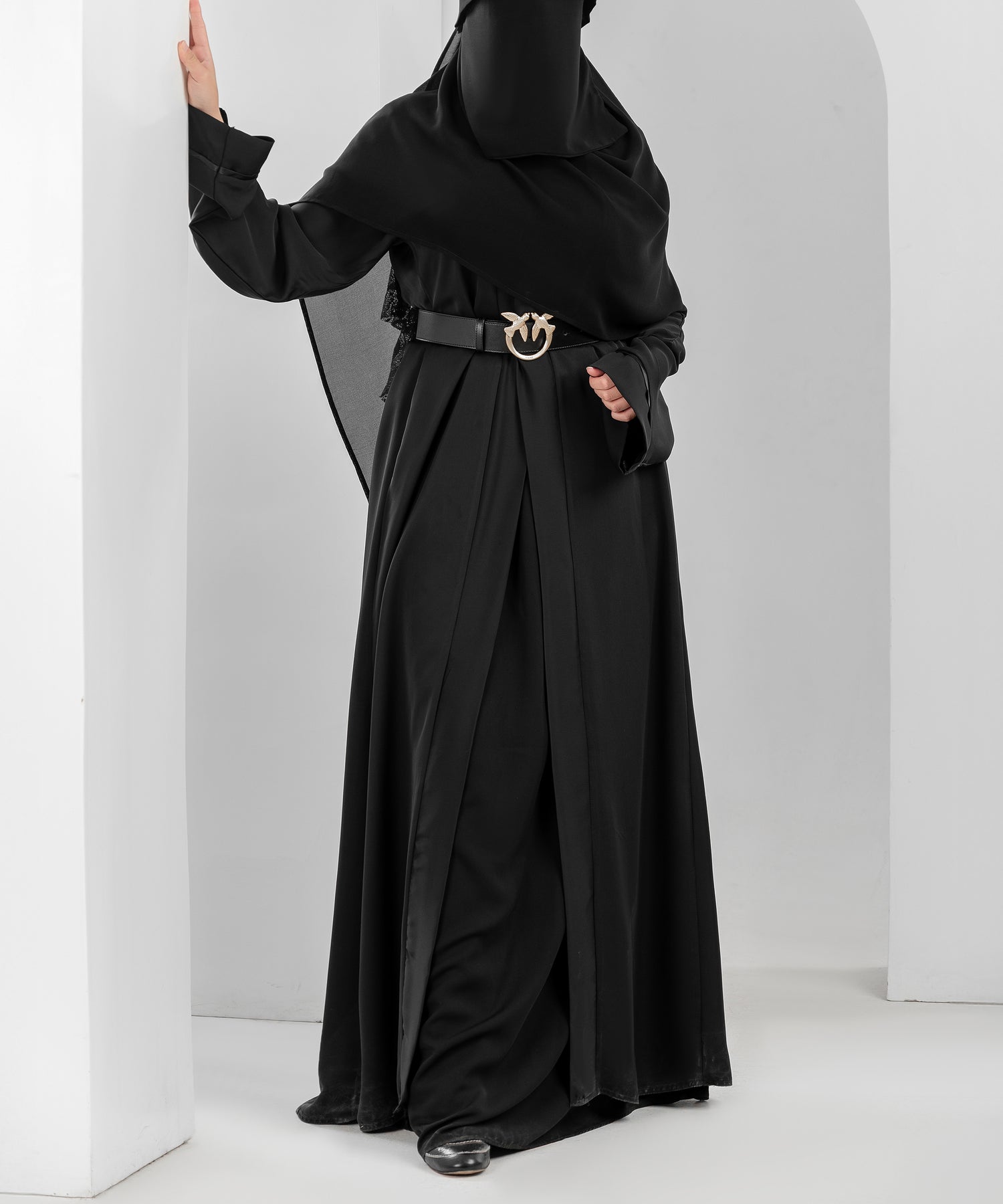 Open Silk Abaya
