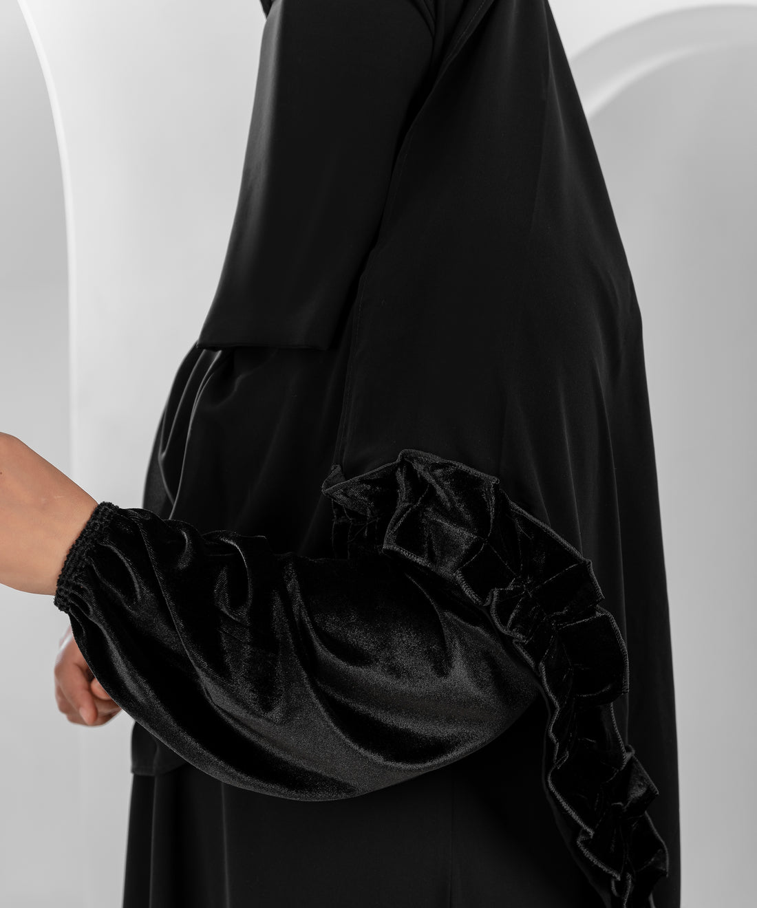 Rectangular Hijab with Velvet Edge