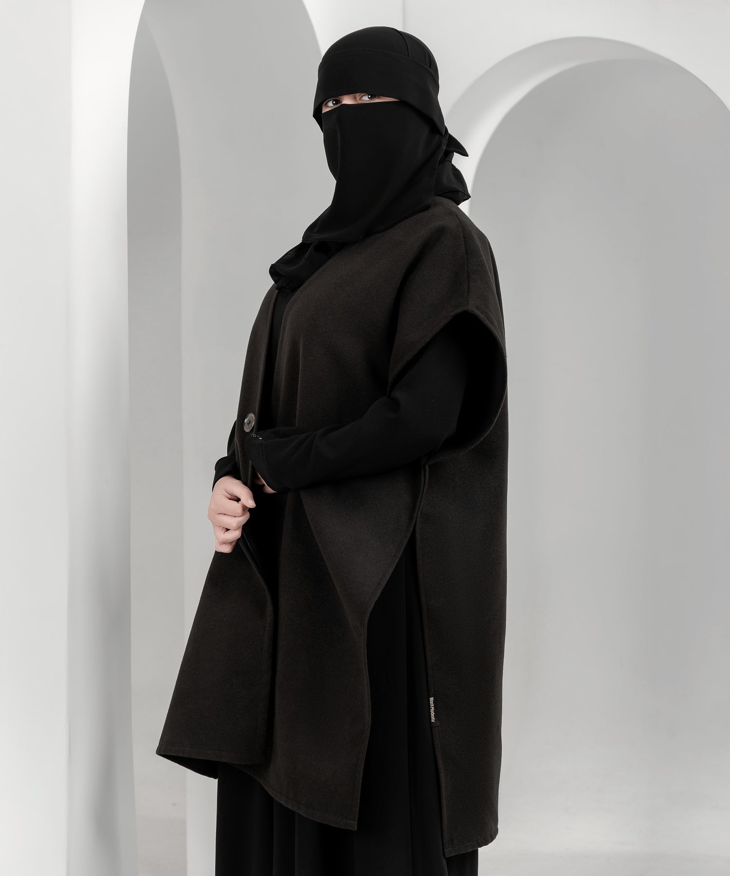 Black Buttoned Cardigan Jacket