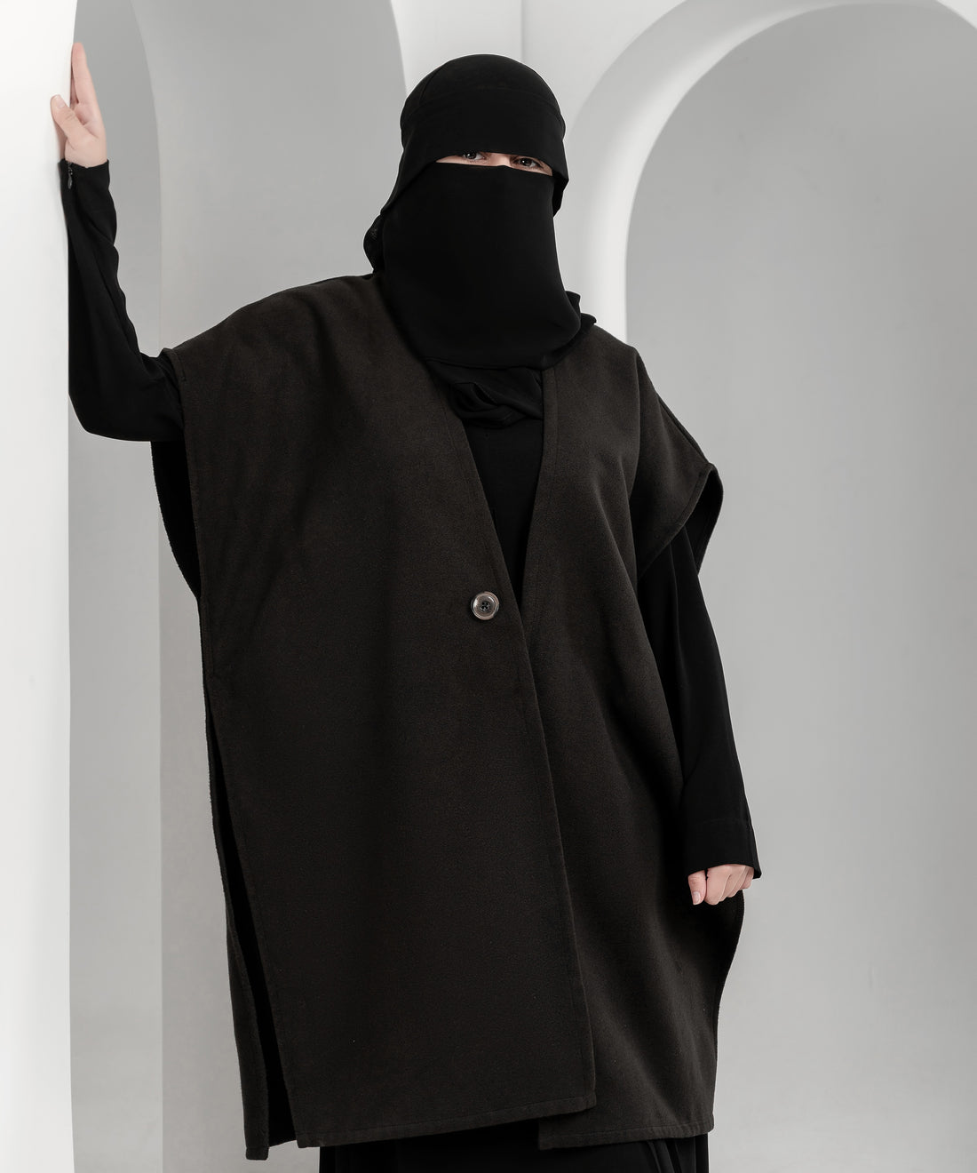 Black Buttoned Cardigan Jacket