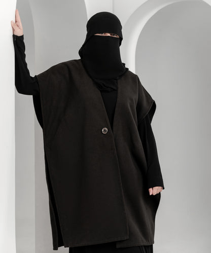 Black Buttoned Cardigan Jacket