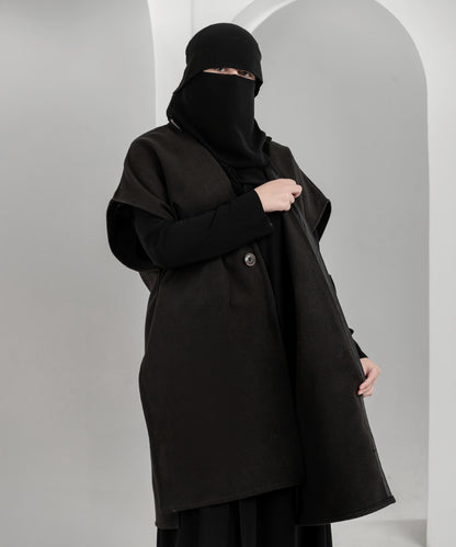 Black Buttoned Cardigan Jacket