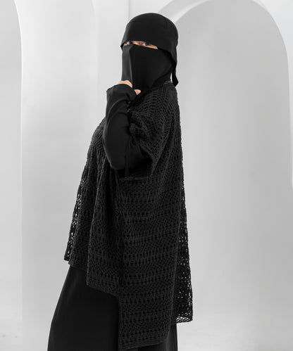 Crochet Shoulder Cape – Short in Front, Long in Back