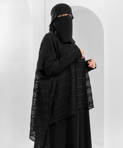 Crochet Shoulder Cape – Short in Front, Long in Back