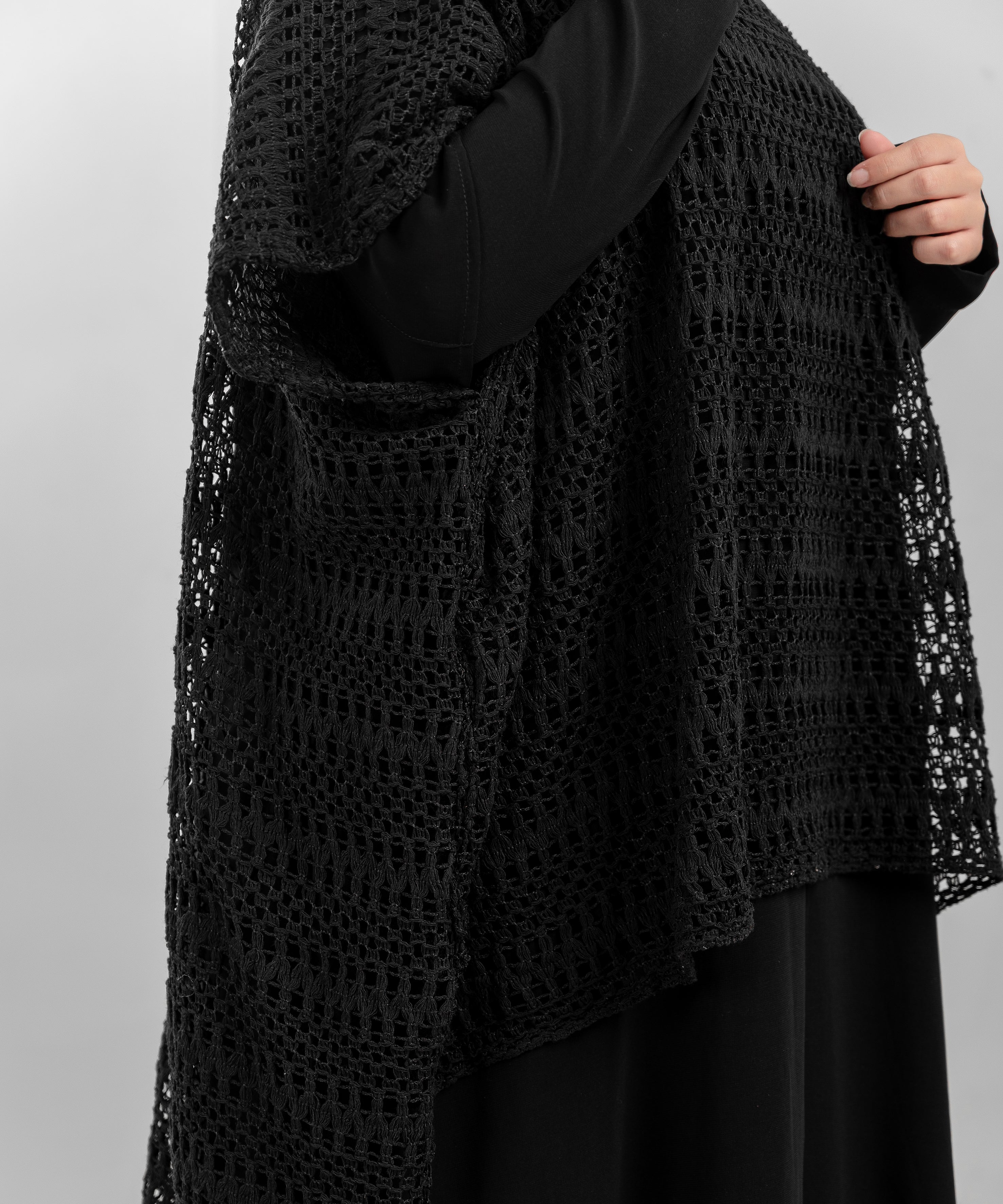 Crochet Shoulder Cape – Short in Front, Long in Back