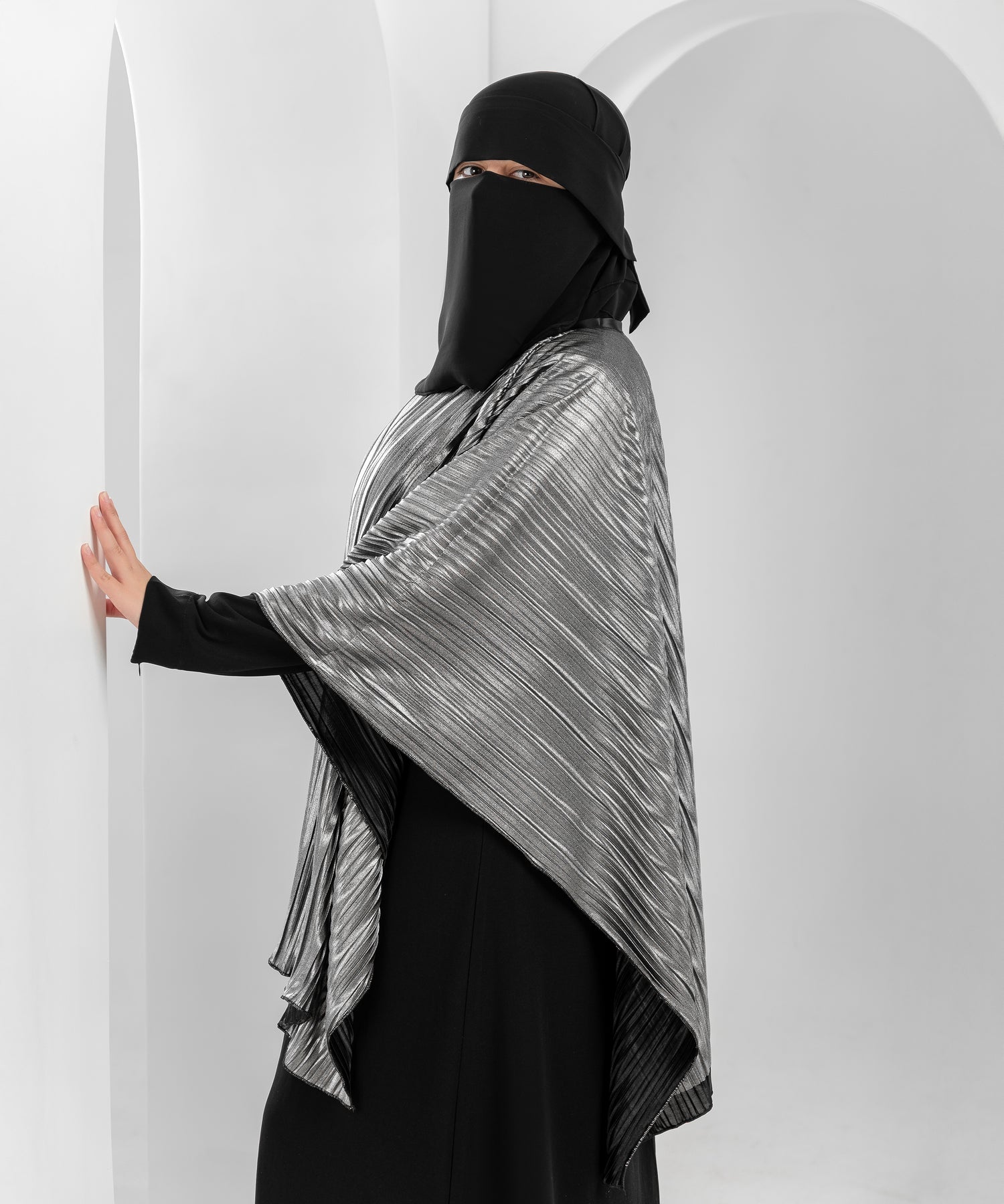 Pleated Shoulder Cape