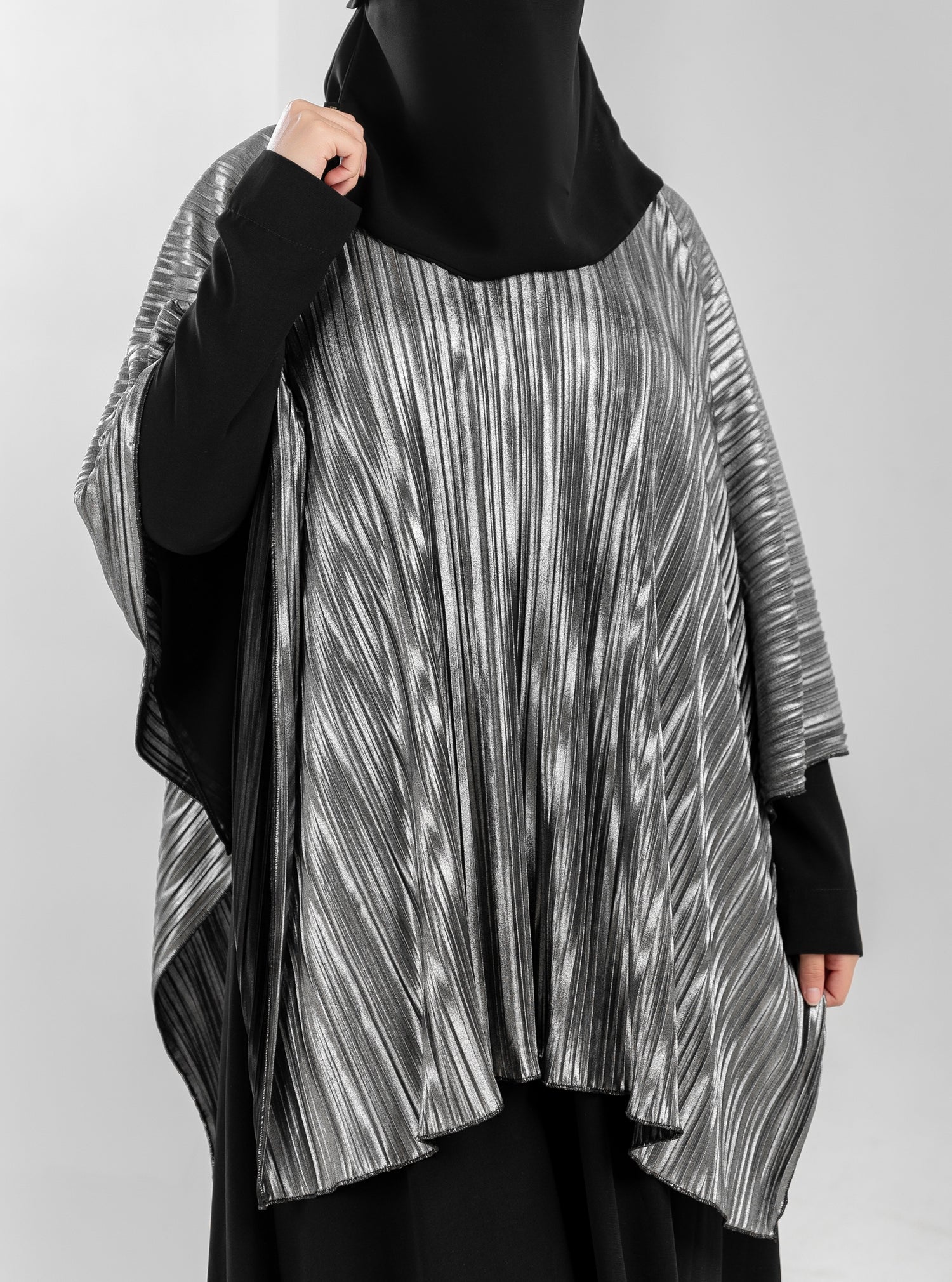 Pleated Shoulder Cape
