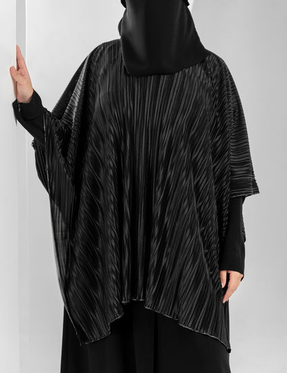 Pleated Shoulder Cape