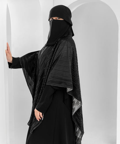 Pleated Shoulder Cape