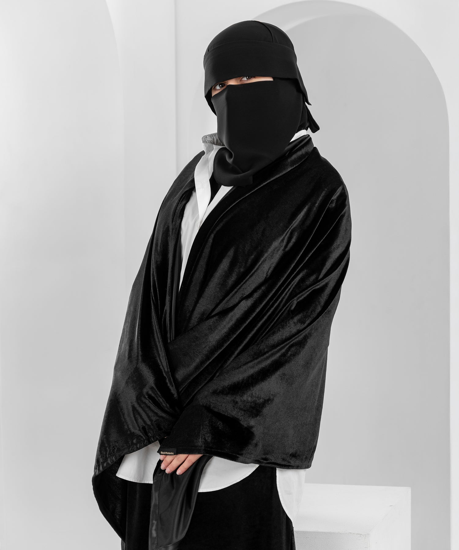 Rectangular Velvet Shawl