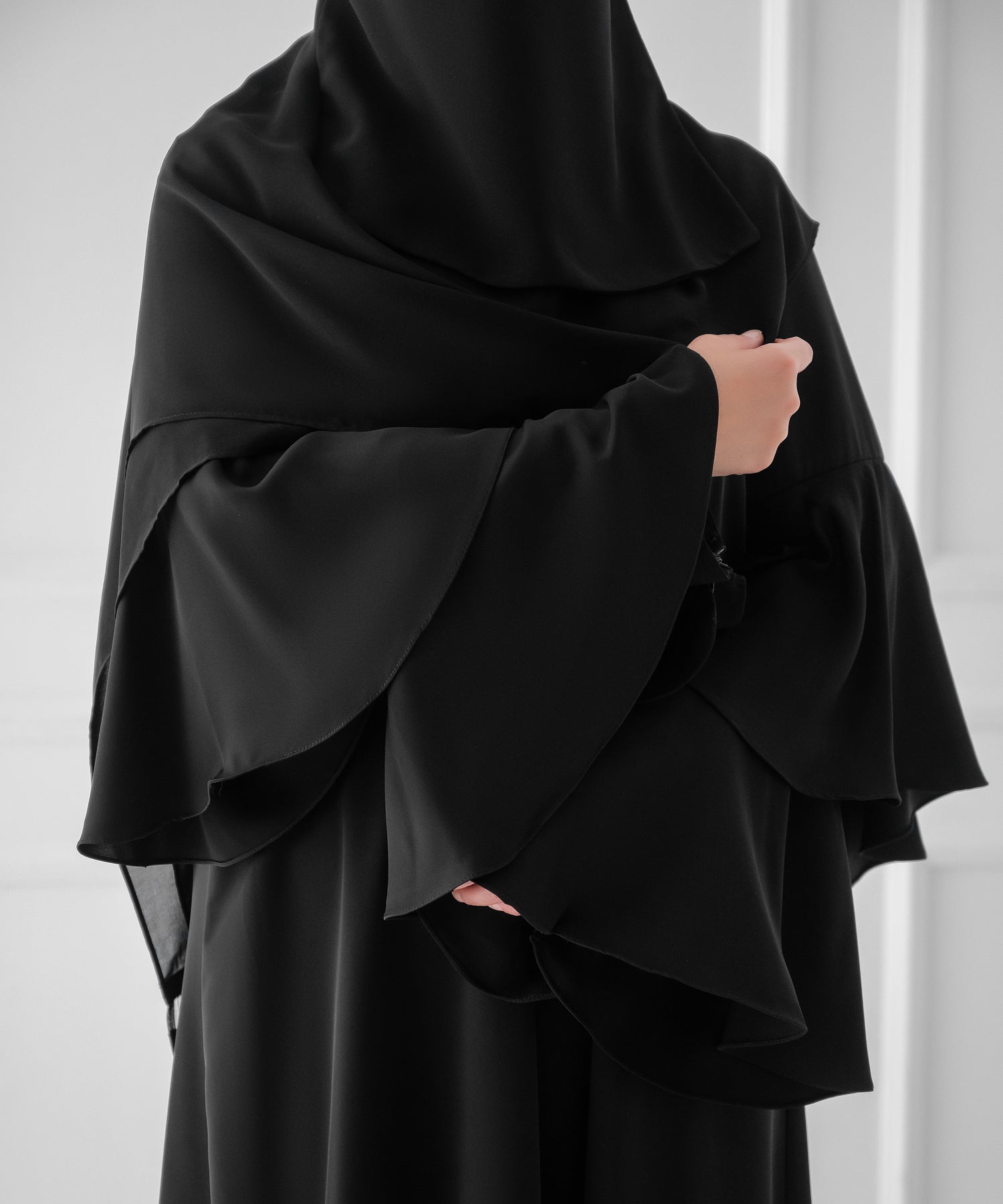 Flounce Sleeve Abaya