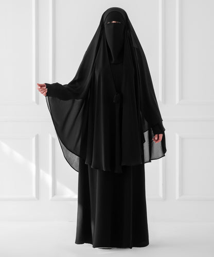 Chiffon Head Cape with Front Tie