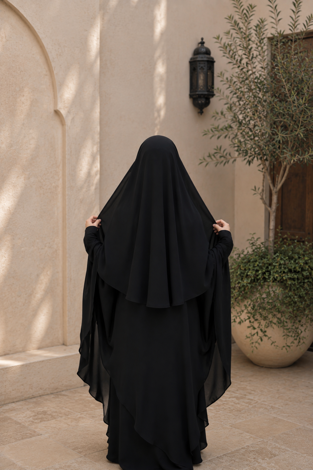 🖤 Chiffon Khimar Bonnet