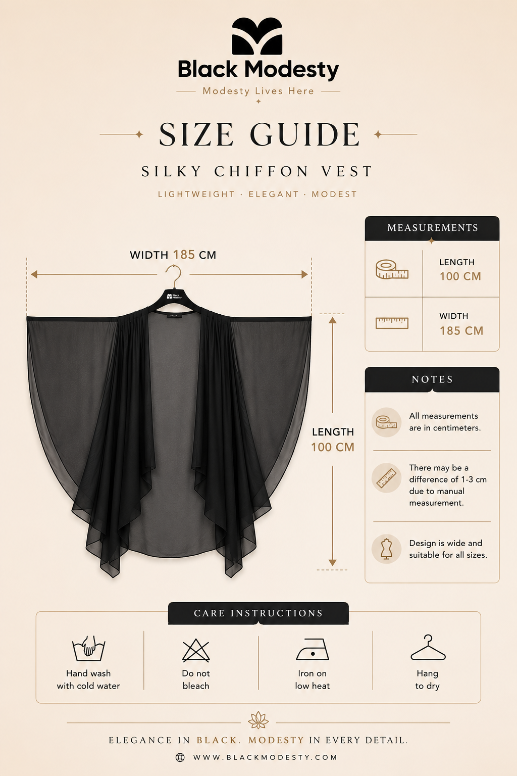 🖤 Luxury Black Silky Chiffon Vest