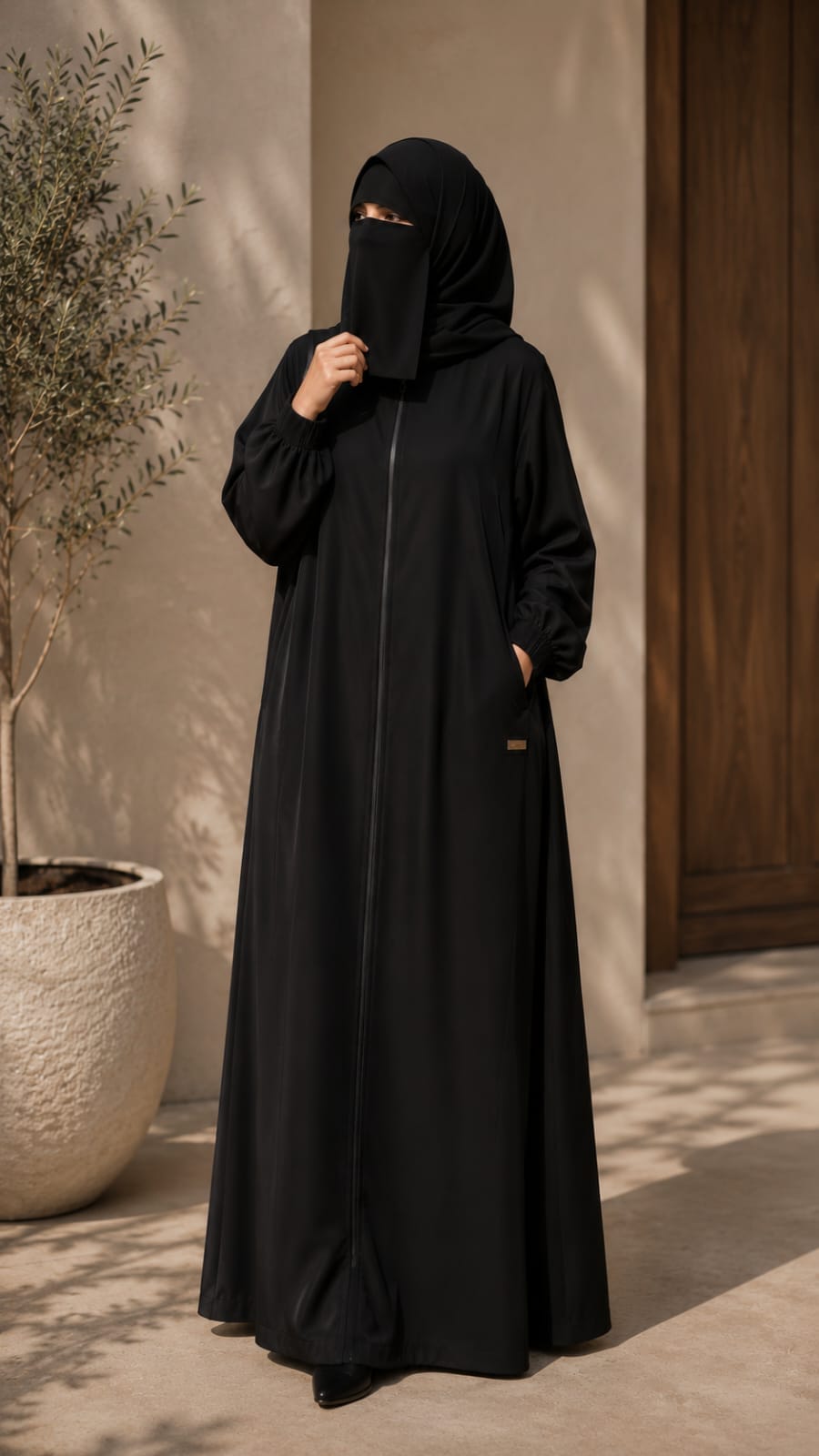 🖤 Everyday Crepe Abaya with Hidden Pockets