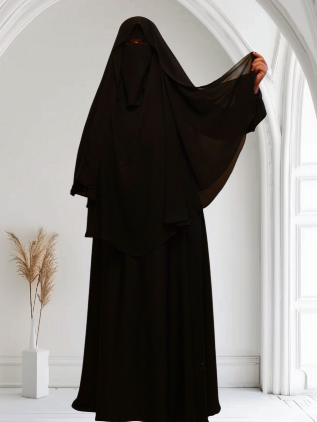 Two-Layer Ghashwa – Full Coverage with a Touch of Elegance