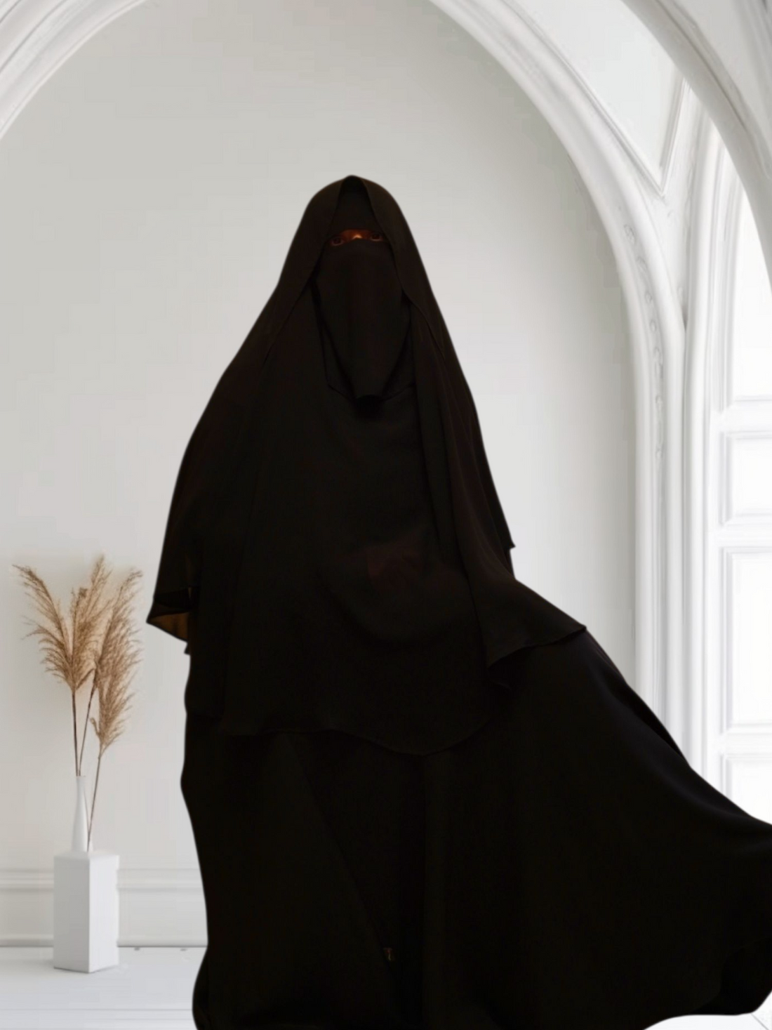 Two-Layer Ghashwa – Full Coverage with a Touch of Elegance