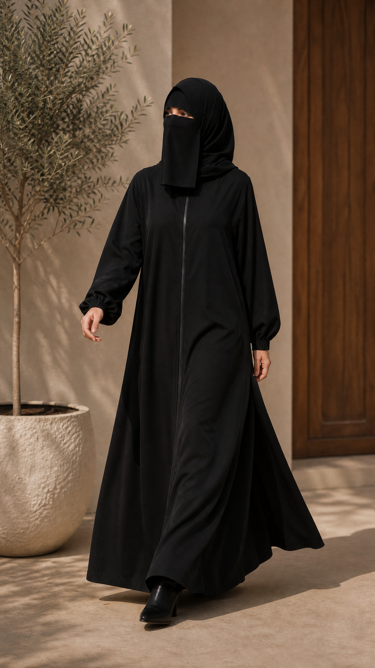 🖤 Everyday Crepe Abaya with Hidden Pockets